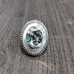 Bague chevalière à motif d’ormeau SRA-3249