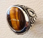 Bague chevalière à œil-de-tigre SILVERING ART
