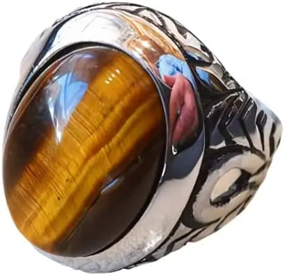 Bague chevalière à œil-de-tigre SILVERING ART