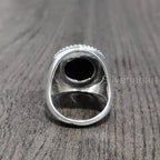 Bague chevalière à motif d’ormeau SRA-3249