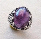Bague chevalière à pierre violette SILVERING ART