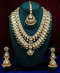 Parure dorée style kundan et perles