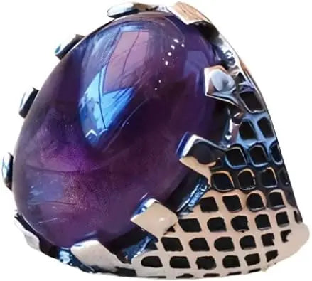 Bague chevalière à pierre violette SILVERING ART
