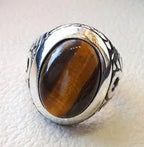 Bague chevalière à œil-de-tigre SILVERING ART