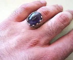Bague chevalière à pierre violette SILVERING ART