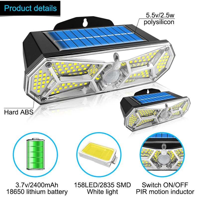Applique solaire LED à détecteur de mouvement