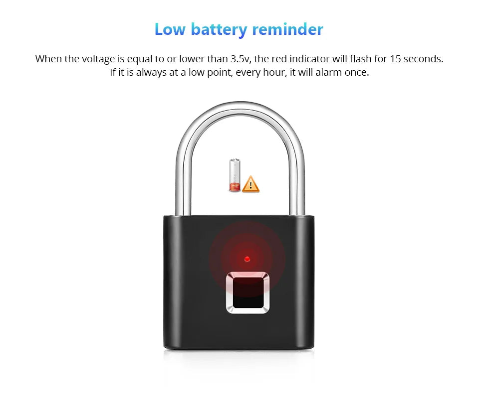 Cadenas à empreinte rechargeable KERUI O11