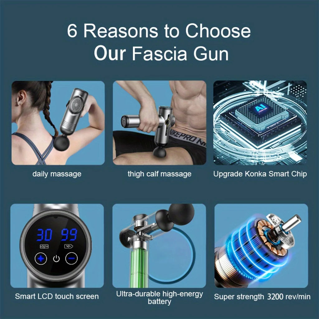 Pistolet de massage musculaire 6 vitesses – 2 modes