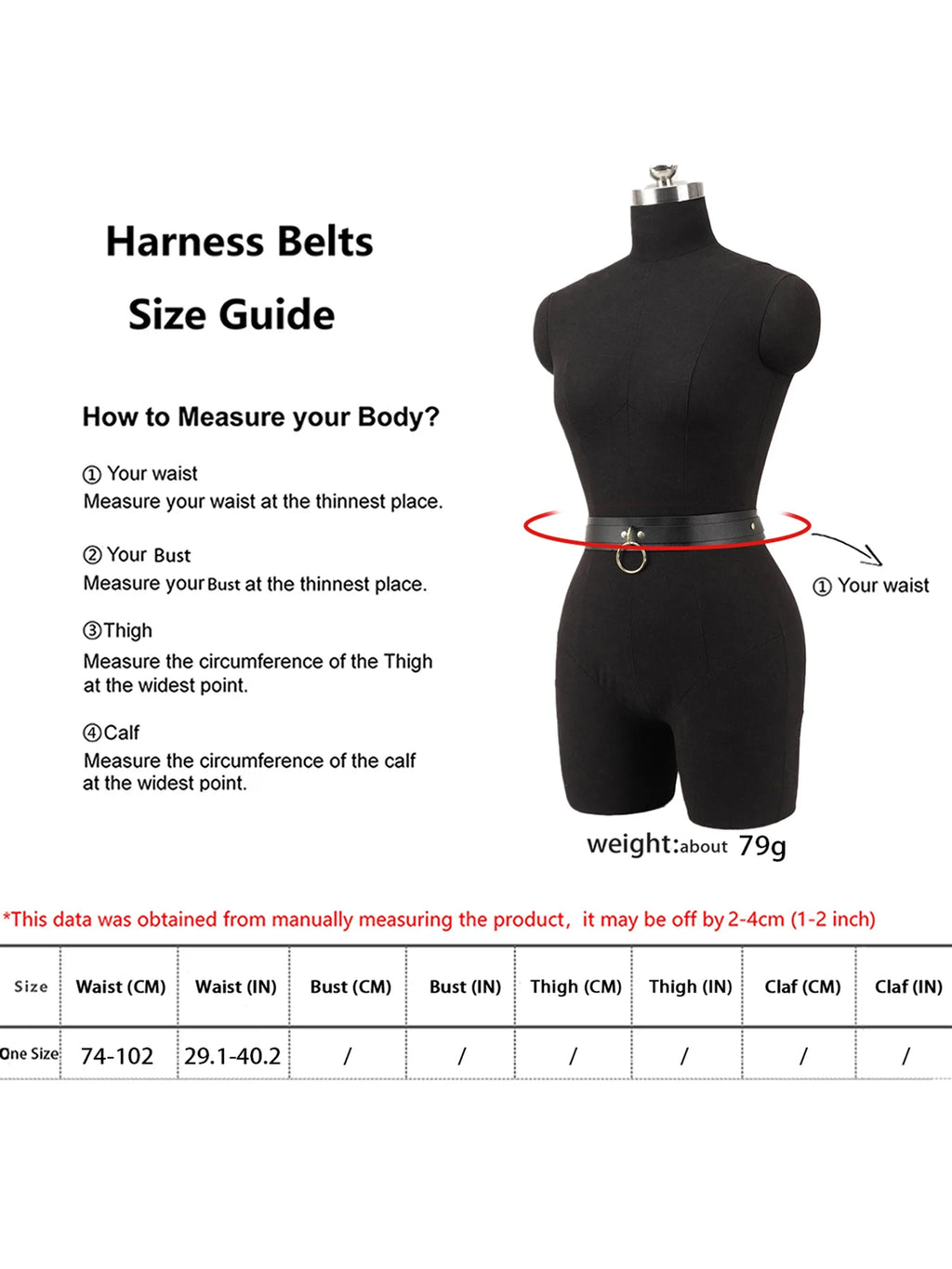Ceinture fantaisie en PU à anneau doré