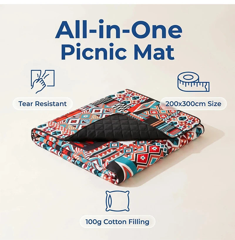 Tapis de pique-nique pliable 300 × 300 cm