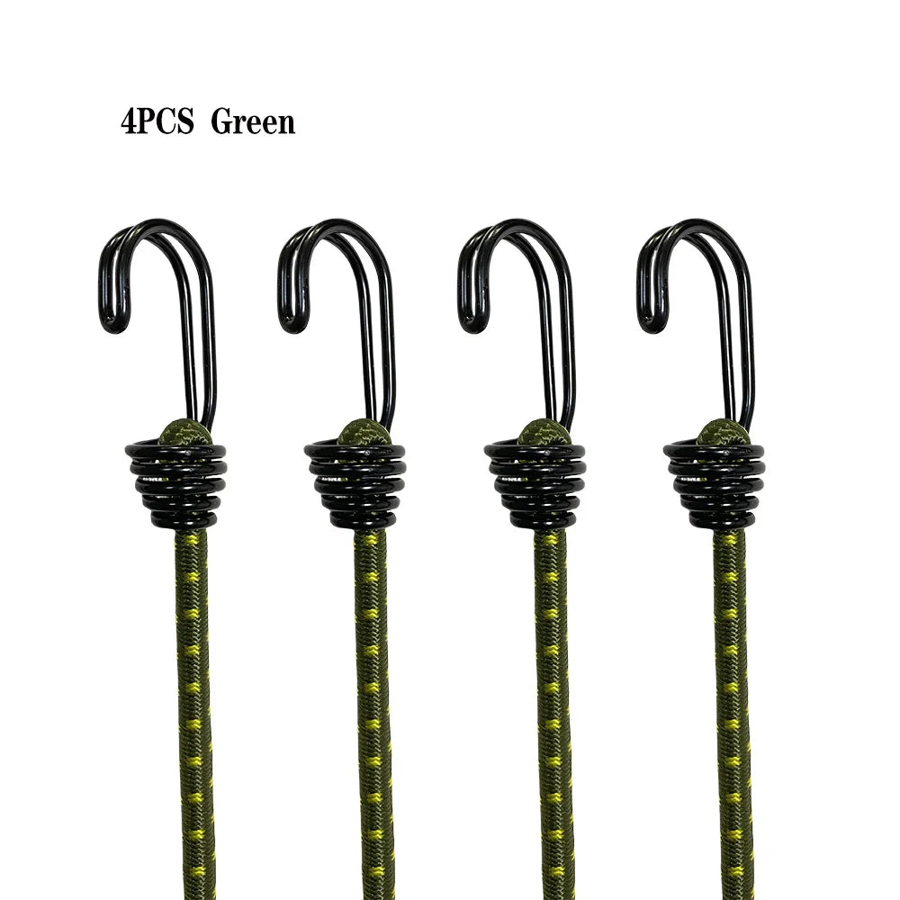 Lot de 4 tendeurs élastiques à crochets – 61 cm