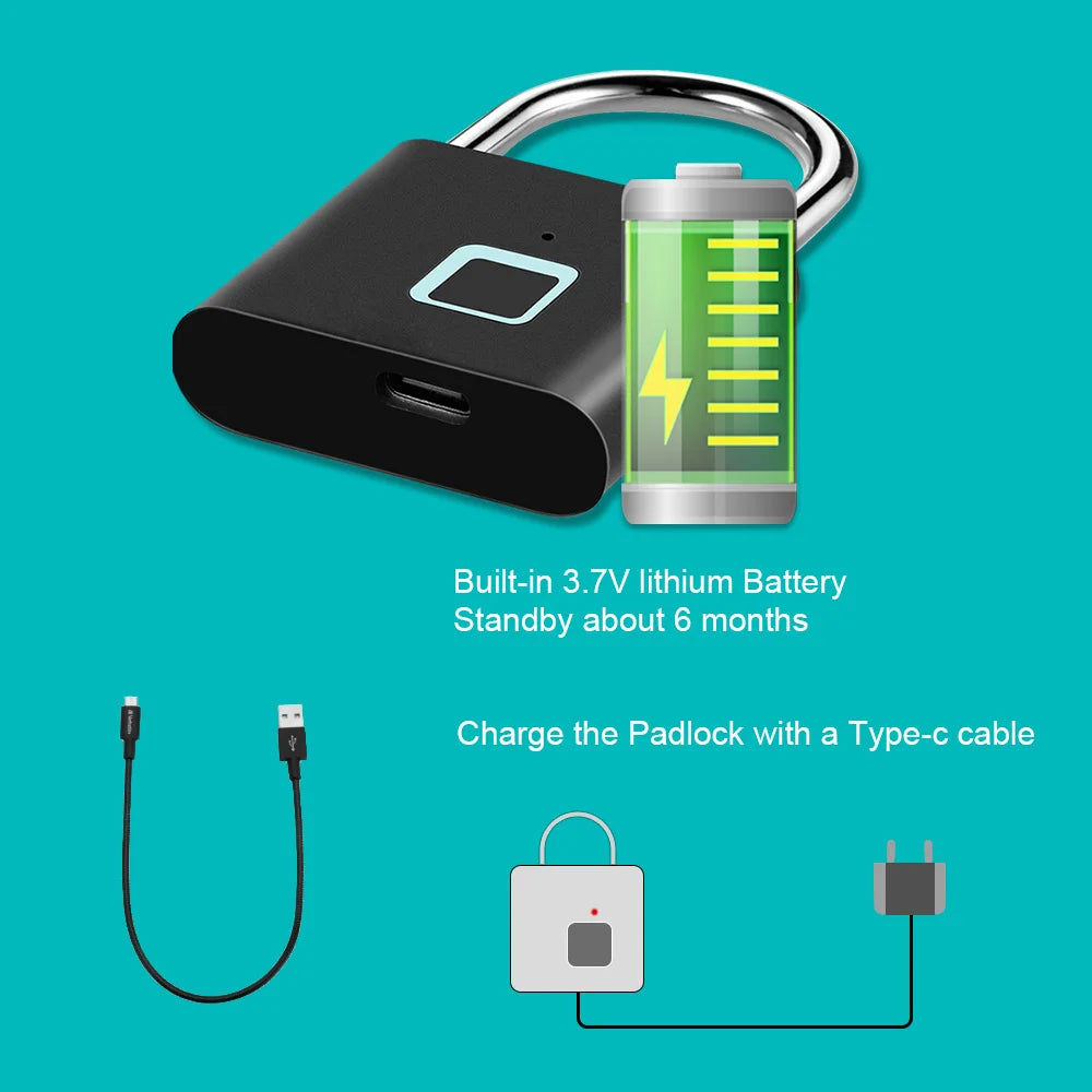 Cadenas à empreinte rechargeable KERUI O11