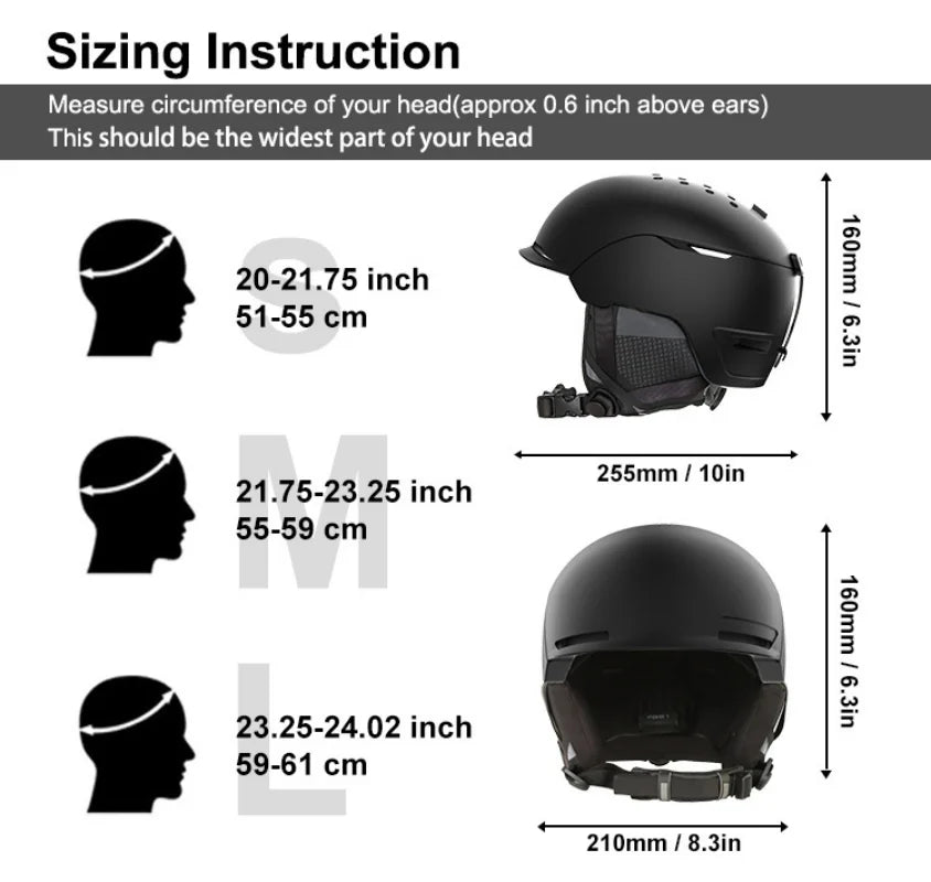 Casque de ski et snowboard réglable