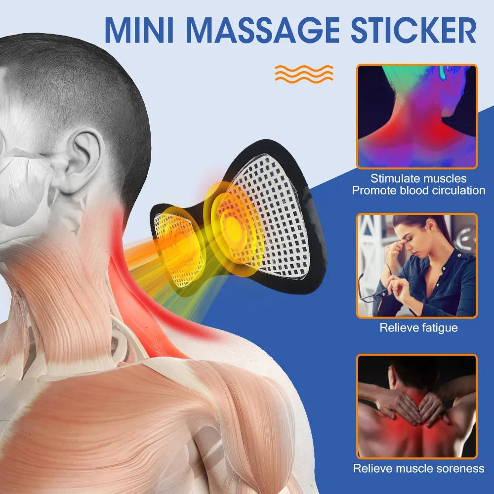 Mini appareil de massage EMS avec patchs – Compact et rechargeable