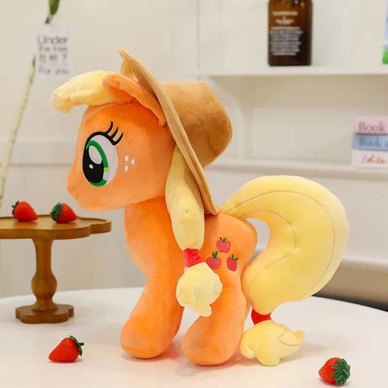 Peluche poney licorne arc-en-ciel 30 cm