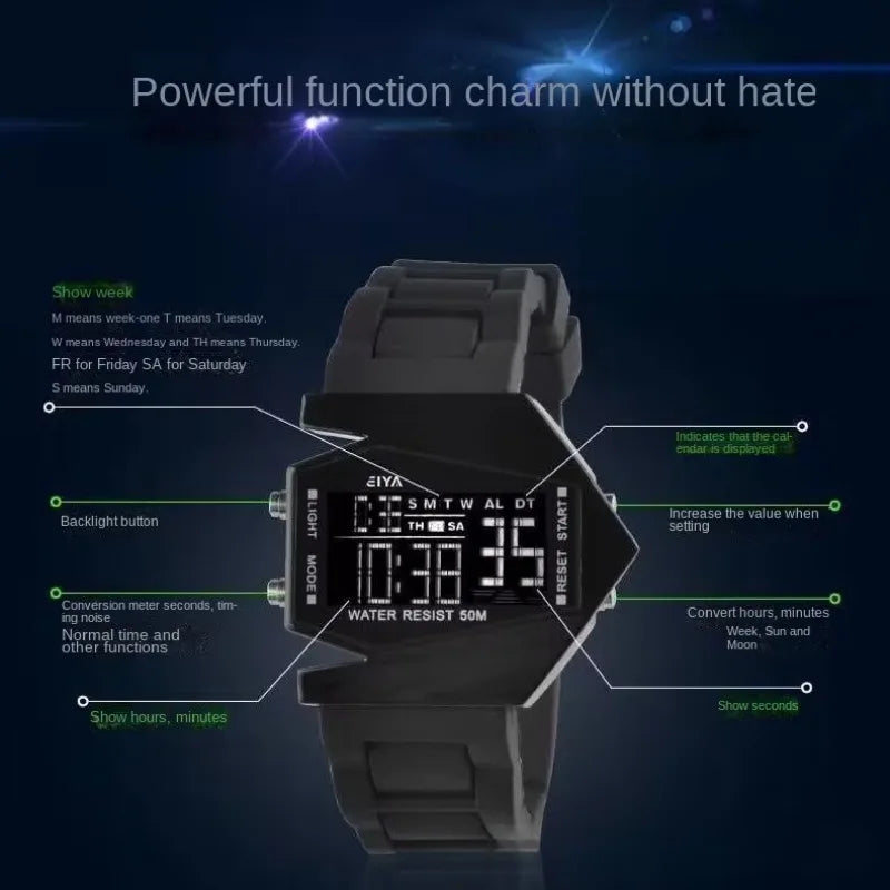 Montre digitale enfant motif avion