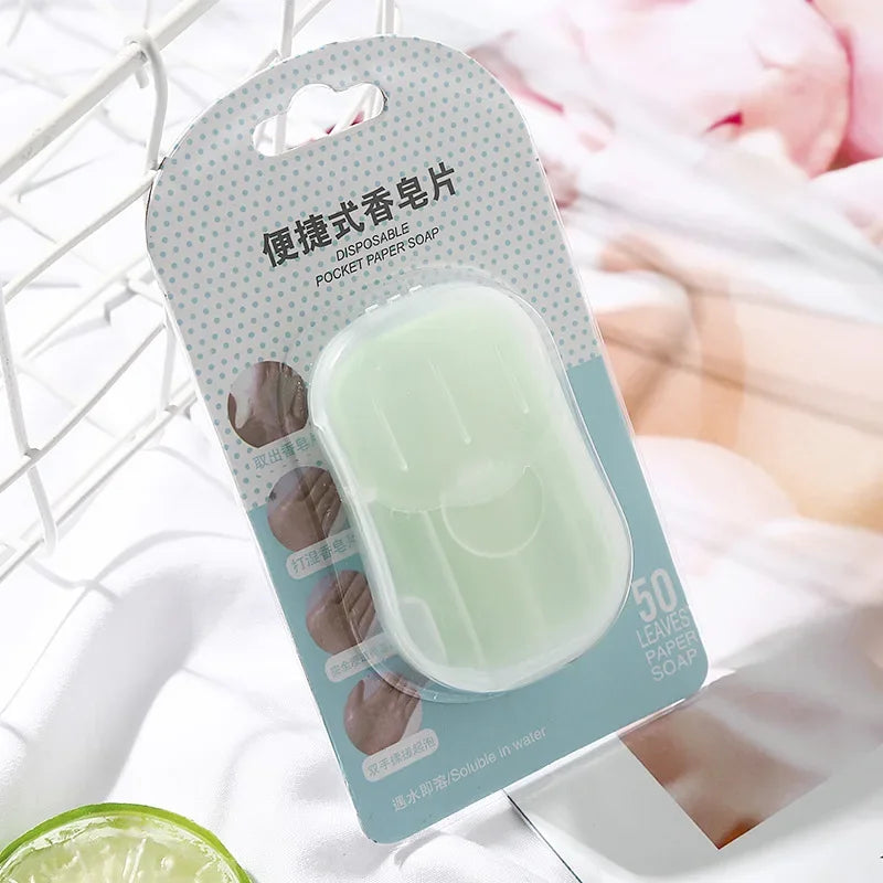 Savon en feuilles de voyage – boîte de 50