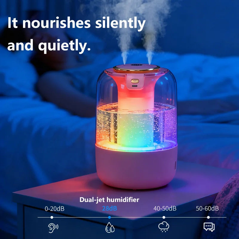 Humidificateur USB de bureau avec veilleuse