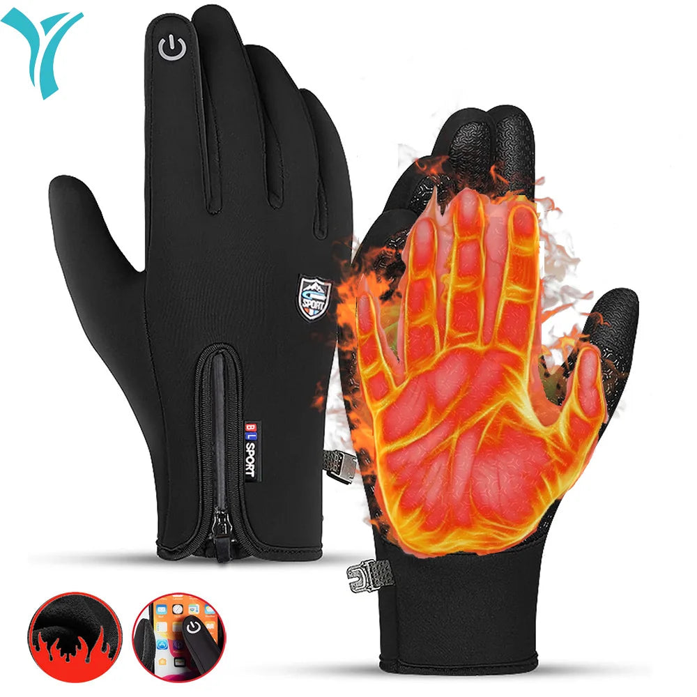 Gants d'hiver tactiles pour vélo et plein air