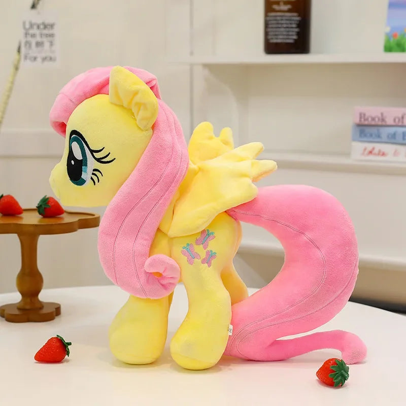 Peluche poney licorne arc-en-ciel 30 cm