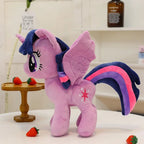 Peluche poney licorne arc-en-ciel 30 cm