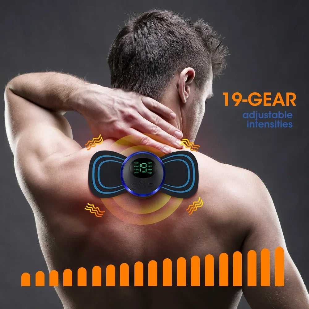 Mini appareil de massage EMS avec patchs – Compact et rechargeable