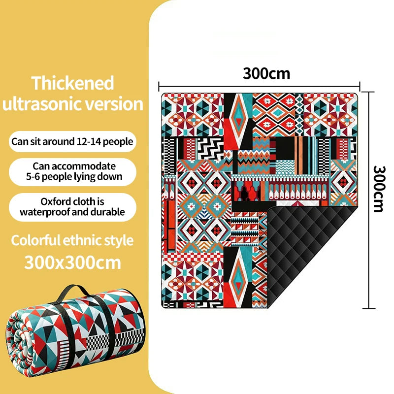 Tapis de pique-nique pliable 300 × 300 cm