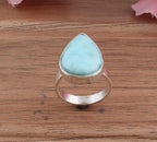 Bague à pierre bleue SJSM-975