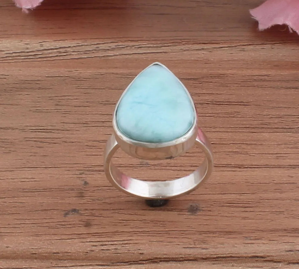 Bague à pierre bleue SJSM-975