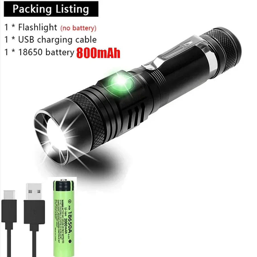 Mini lampe LED rechargeable à tête pivotante