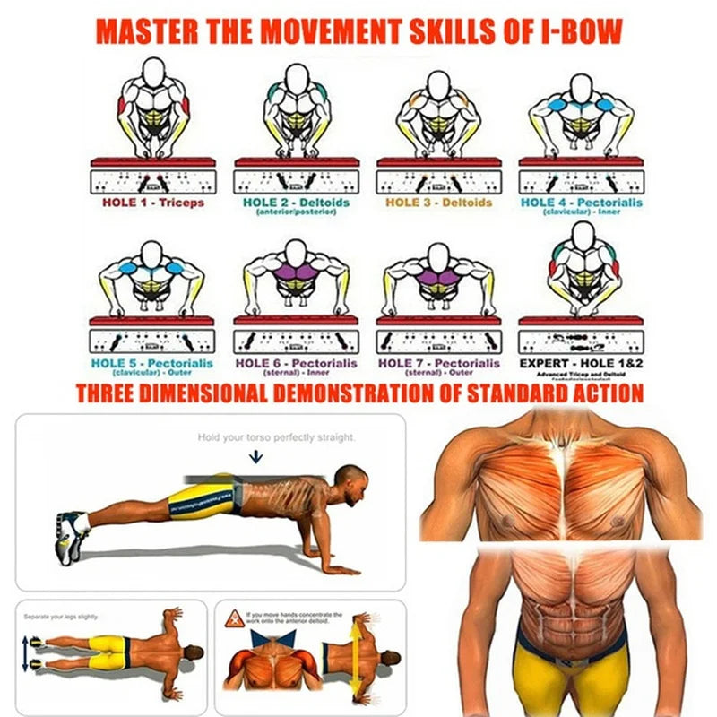 Planche de pompes pliable avec poignées — Fitness