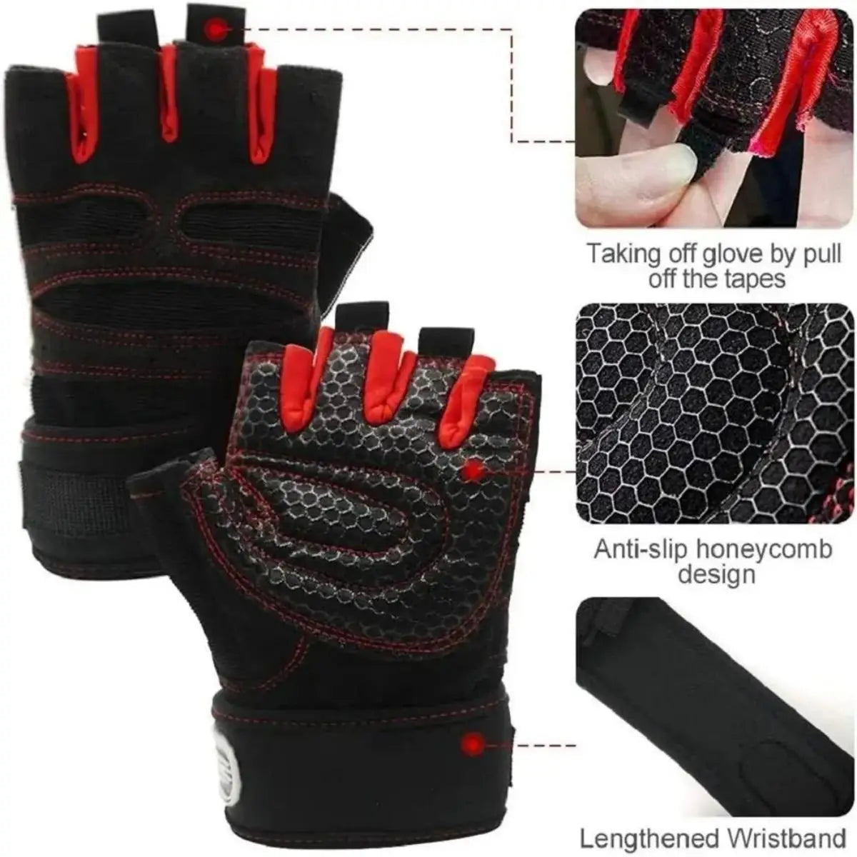 Gants de musculation antidérapants — Fitness & entraînement