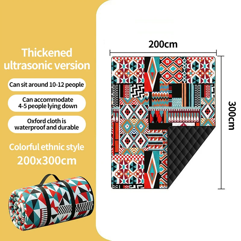 Tapis de pique-nique pliable 300 × 300 cm