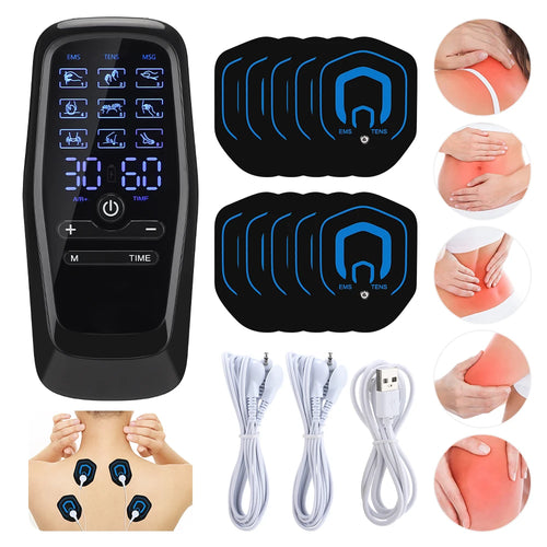 Appareil TENS / EMS rechargeable – 2 canaux, 9 modes, 30 intensités