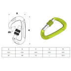 Mousqueton en D en aluminium pour accessoires