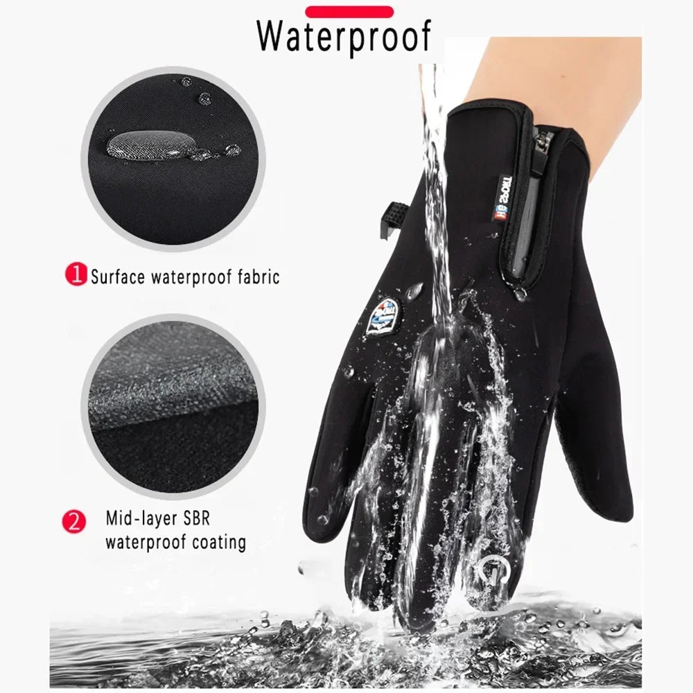 Gants d'hiver tactiles pour vélo et plein air
