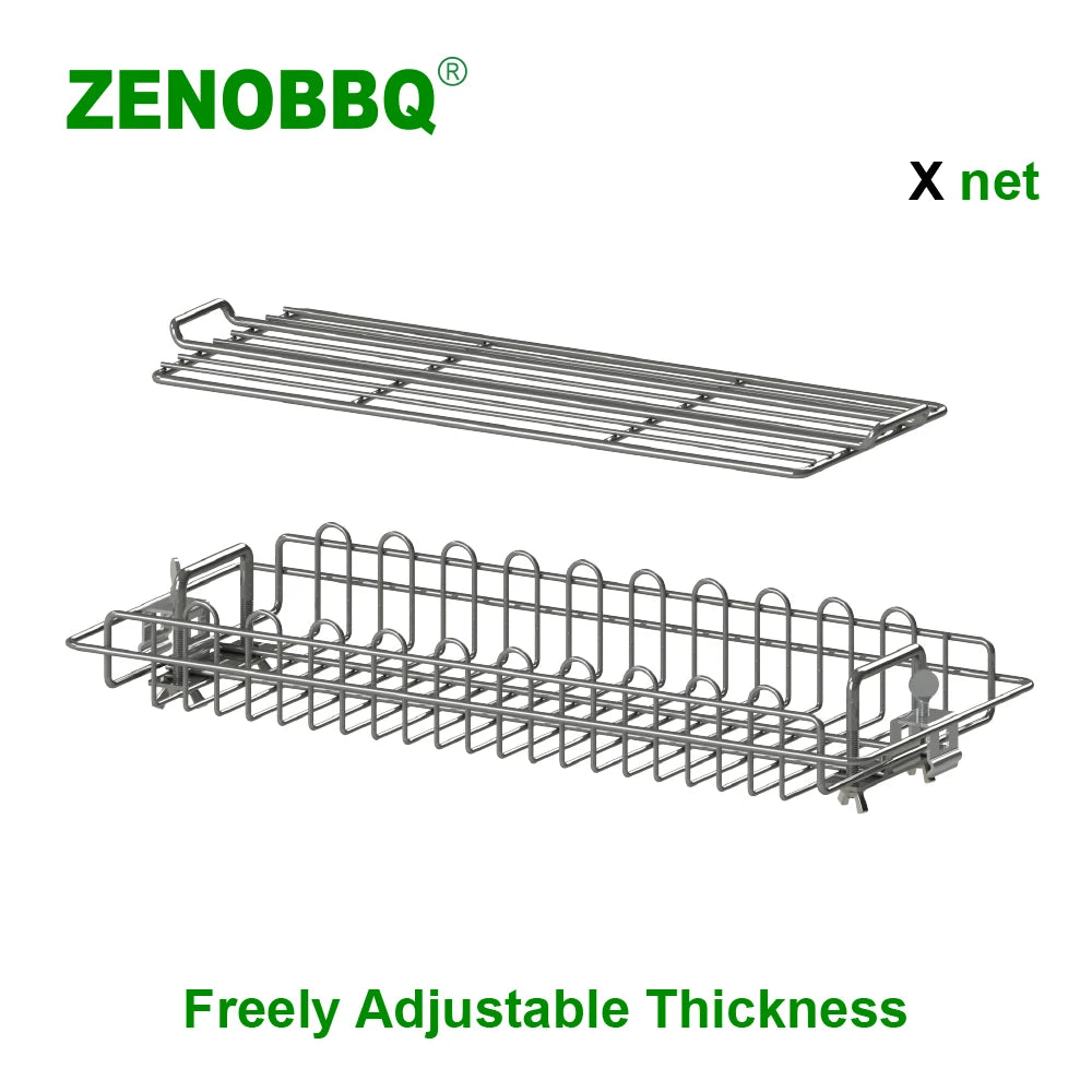 Panier de rôtisserie ZENOBBQ 1640 en inox