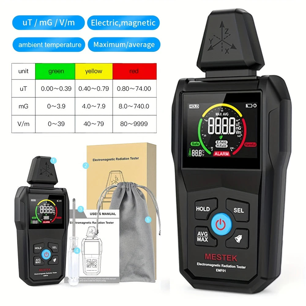 Détecteur EMF MESTEK EMF01 – Mesure des champs électromagnétiques