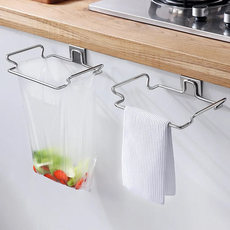 Support de sac-poubelle à suspendre en inox