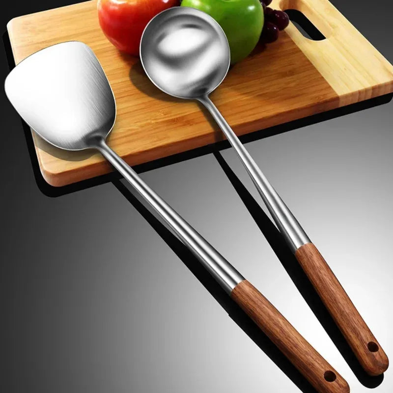 Ustensiles pour wok : spatule et louche