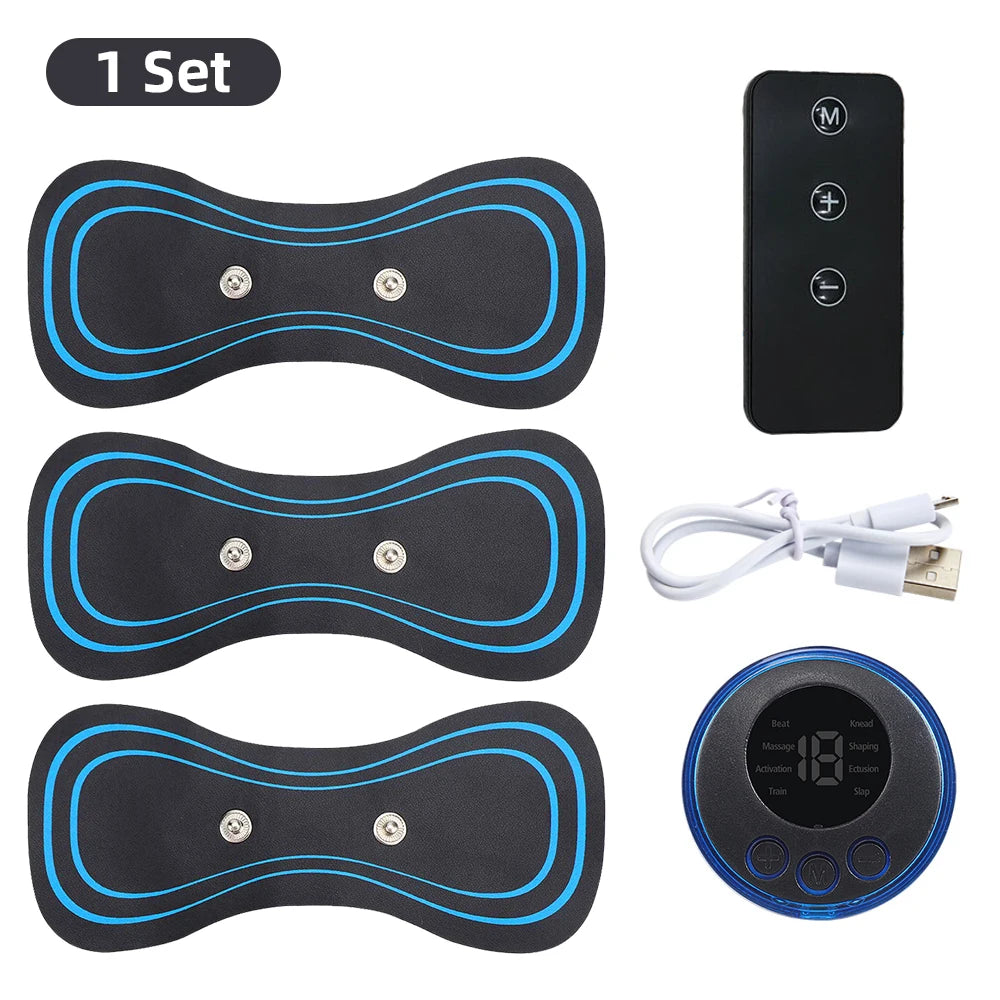 Mini appareil de massage EMS avec patchs – Compact et rechargeable
