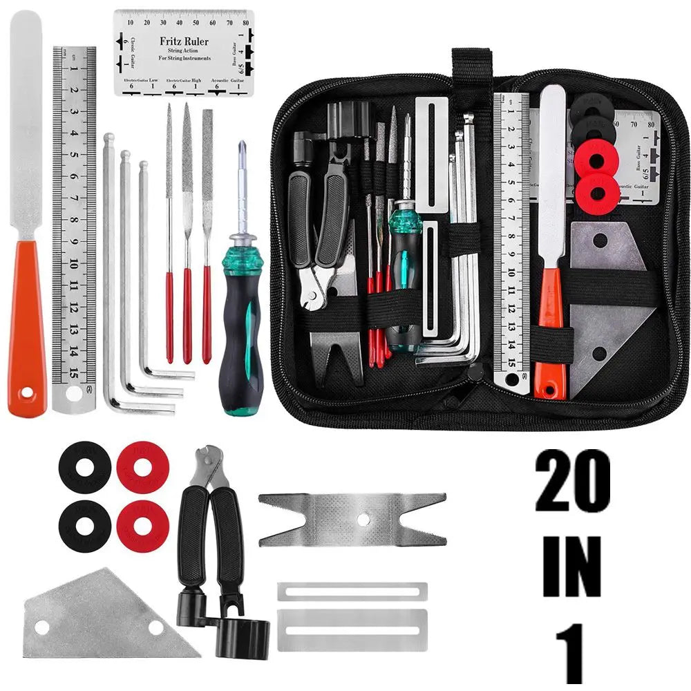 Kit de 20 outils pour entretien de guitare
