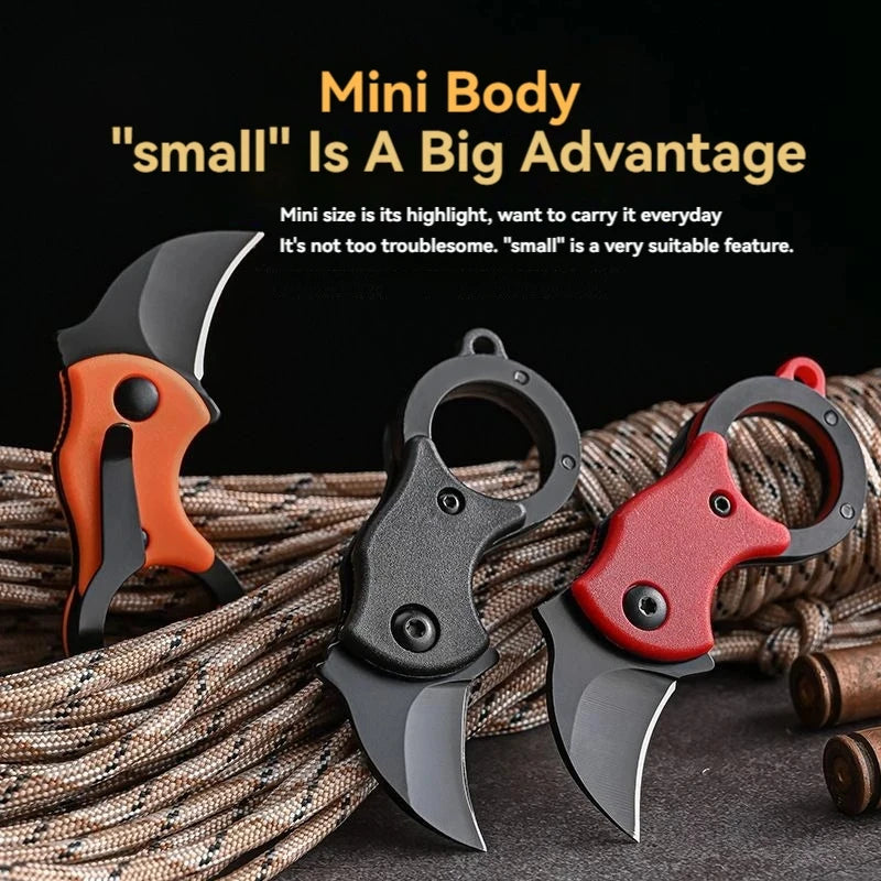 Mini couteau porte-clés en acier