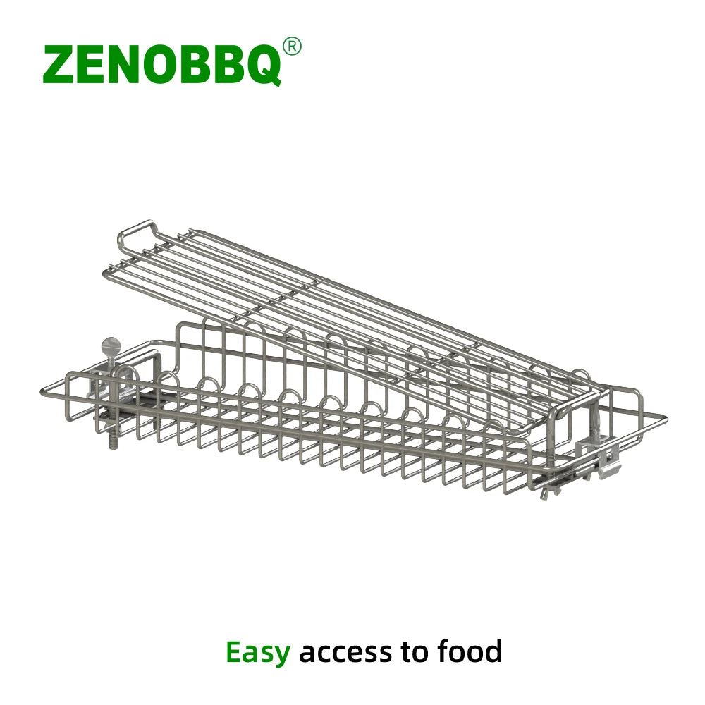 Panier de rôtisserie ZENOBBQ 1640 en inox