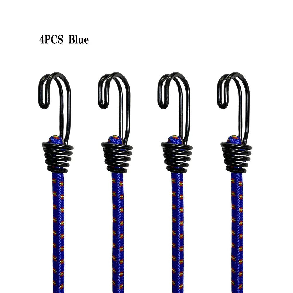 Lot de 4 tendeurs élastiques à crochets – 61 cm