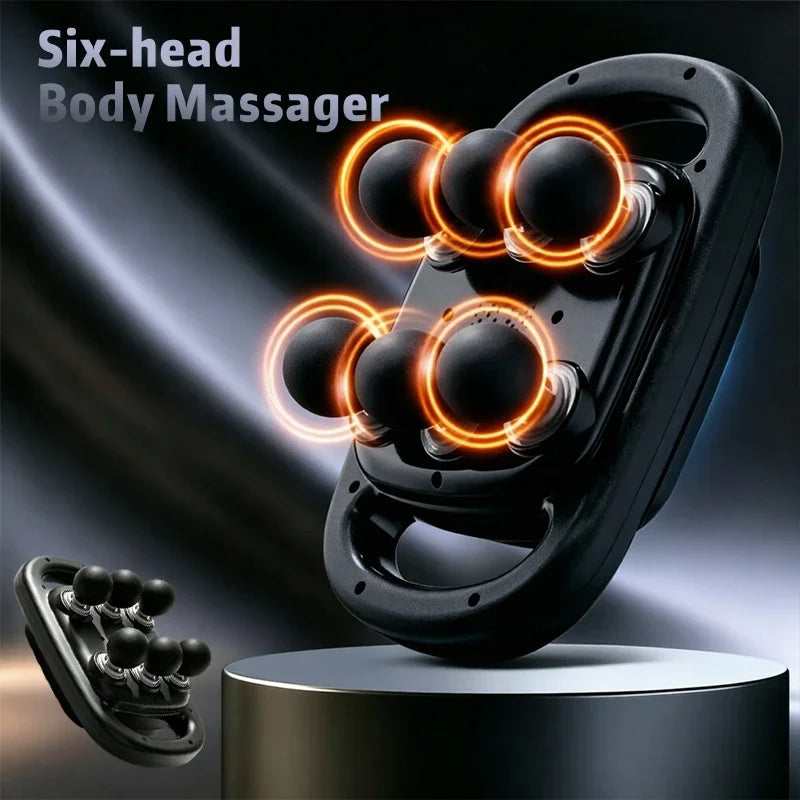 Pistolet de massage portable à 6 têtes