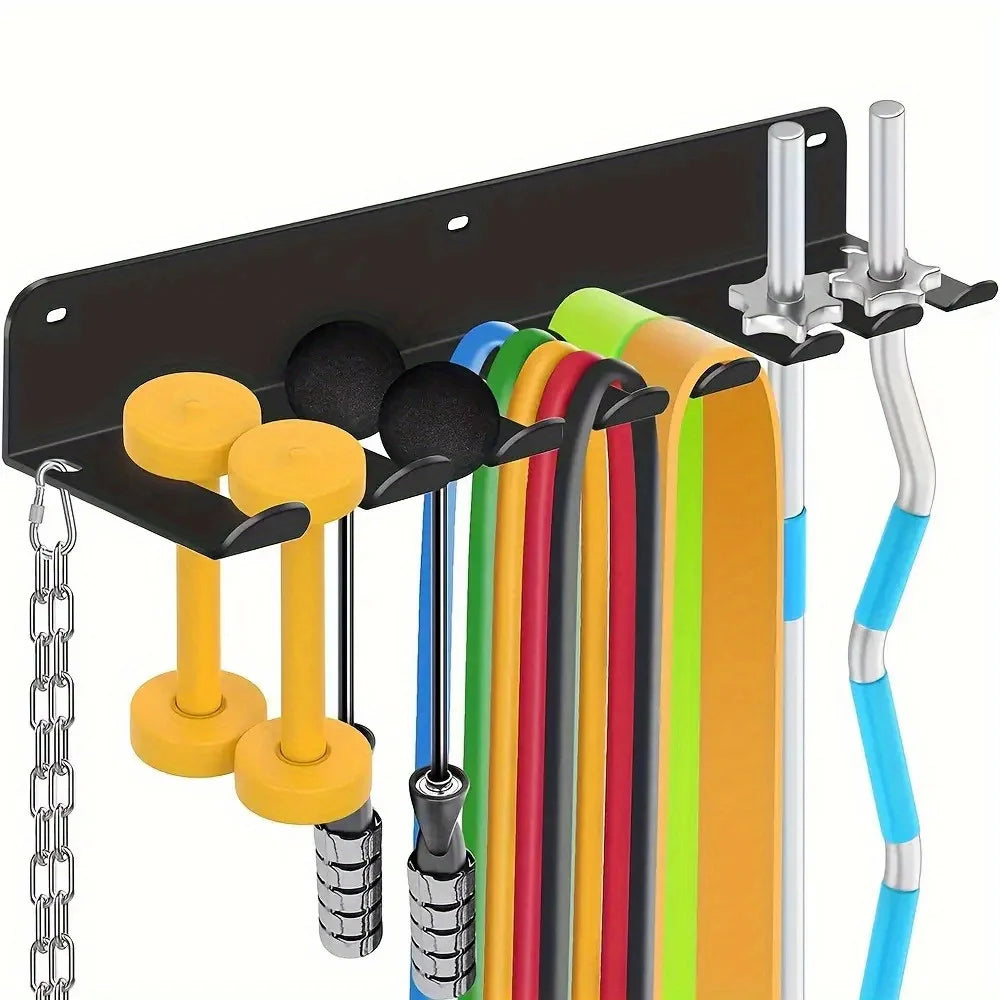 Support mural en métal pour accessoires de fitness