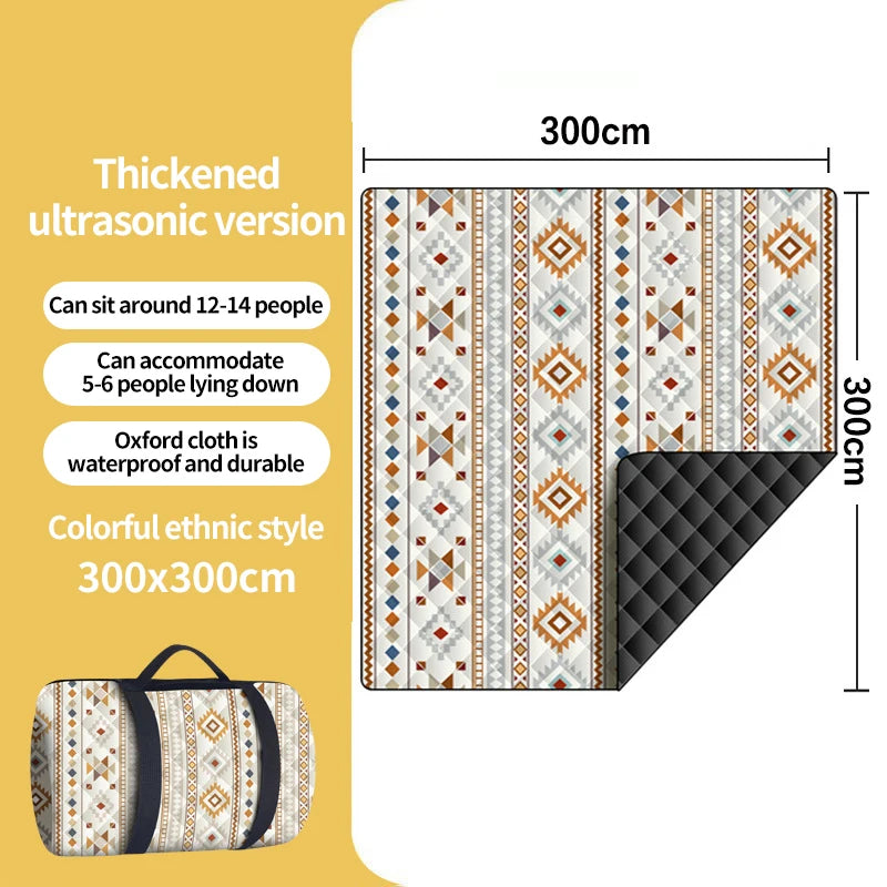Tapis de pique-nique pliable 300 × 300 cm