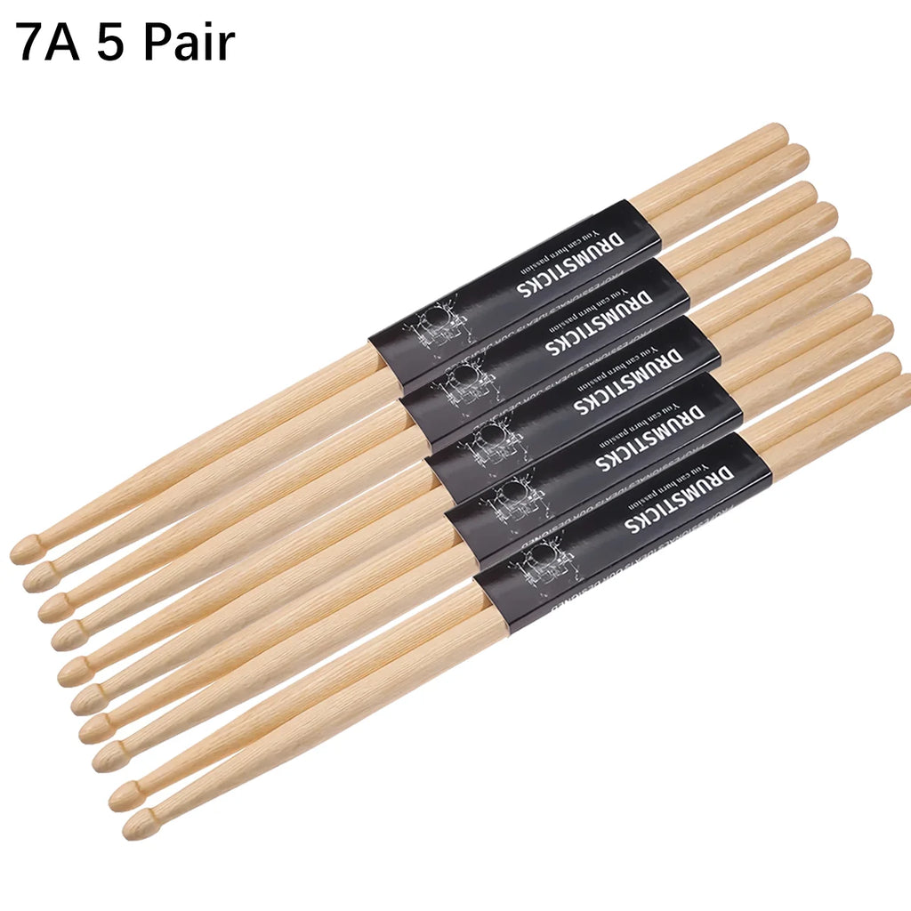 Baguettes de batterie en érable Miwayer 5A ou 7A