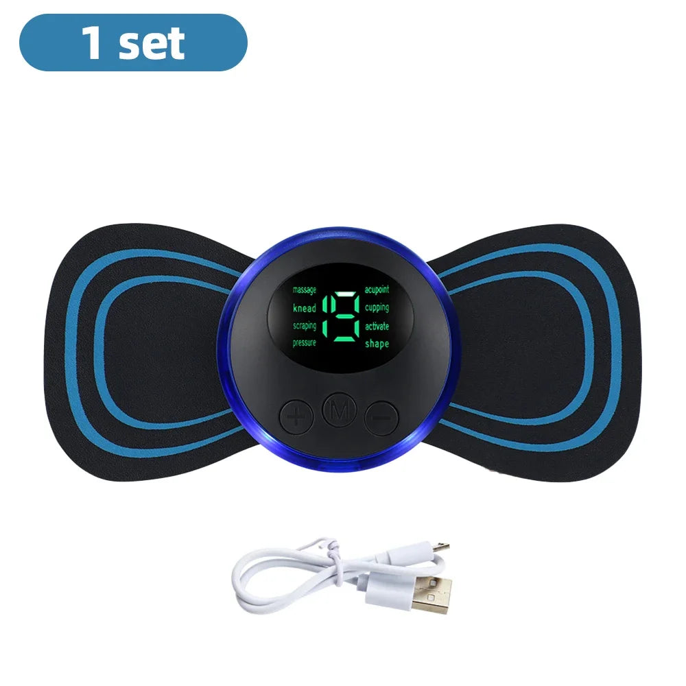 Mini appareil de massage EMS avec patchs – Compact et rechargeable